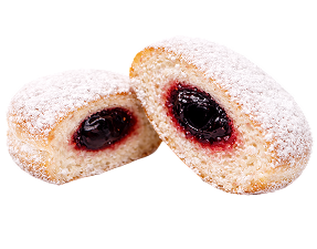 Powdered Sugar Raspberry Filled